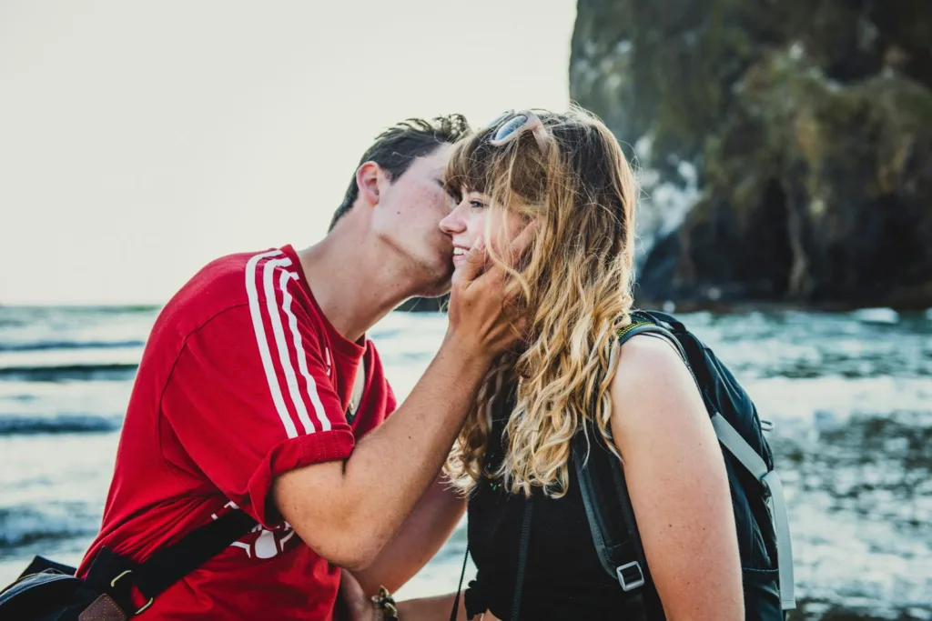 Photo Of Man Kissing Woman. Attracted to older men. Romantic attraction